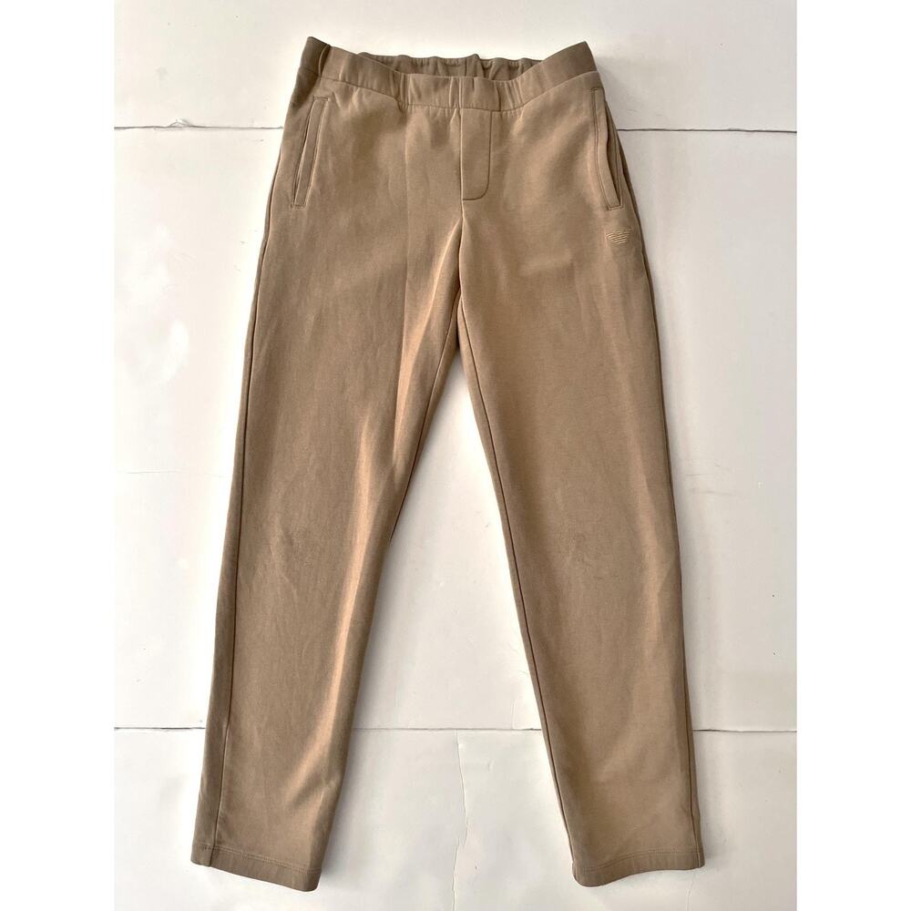 Emporio Armani Pants Kids 10A Beige Slim Jersey Sweatpants Elastic Waist Logo